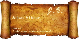 Jakus Viktor névjegykártya